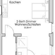 Grundriss vom Appartement 2 auf Schloss Brandis